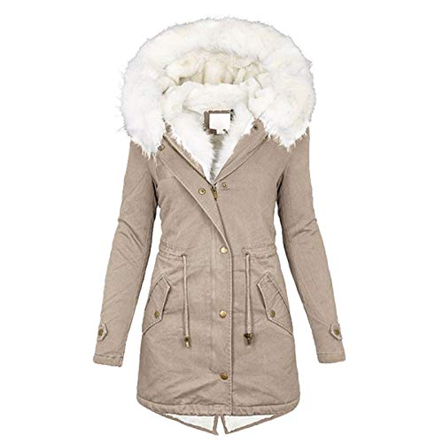 riou Mujer Abrigo de Solapa de Otoño Invierno Sudadera con Capucha Suelta Outerwear Tallas Grandes Jersey Manga Larga Remata Felpa Cálido Deportivos Pullover Tops