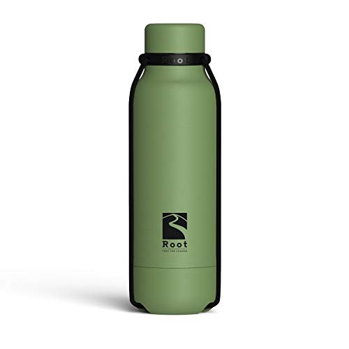 Root-FTC Botella térmica de Acero Inoxidable con Doble Pared y tapón antigoteo de 530 ml, 700 ml y 940 ml - Disponible en 10 Colores - Mantenga Las Bebidas frías/Calientes ~ 24 Horas