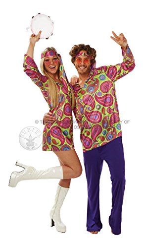 Rubies's – Disfraz Chica Hippy años 70, Adultos, Talla L