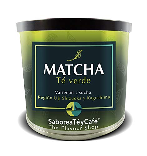 SABOREATE Y CAFE THE FLAVOUR SHOP Té Verde Matcha Ceremonial Japonés - 100% Natural Polvo Puro Quemagrasa - Infusión Adelgazante - 100 gr