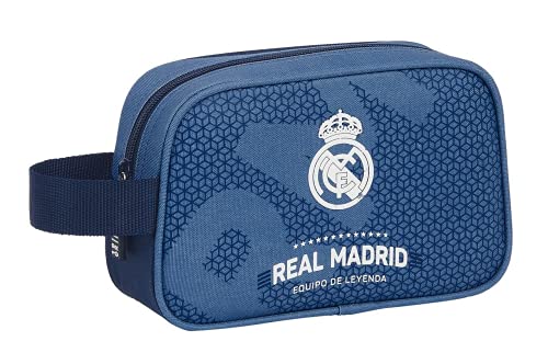 safta 812124234 Neceser, Bolsa de Aseo Real Madrid CF, Azul Marino