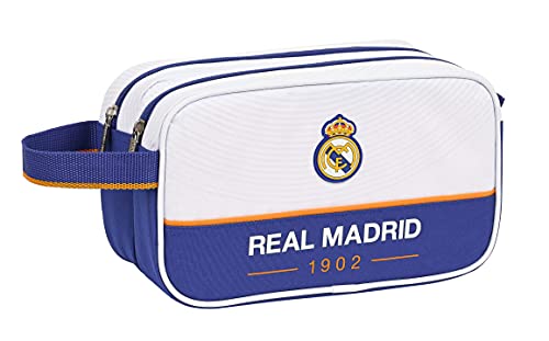 safta Real Madrid, Neceser Unisex niños, Azul/Blanco, M