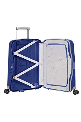 Samsonite S'Cure Spinner S - Maleta de equipaje, S (55 cm - 34 L), Azul (Dark Blue)