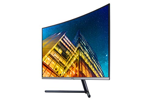 SAMSUNG LU32R590CWNXZA UR590C UHD 4K monitor curvo para juegos, azul oscuro gris