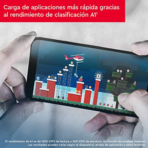 SanDisk Ultra Tarjeta de Memoria microSDXC con Adaptador SD, hasta 120 MB/s, Rendimiento de apps A1, Clase 10, U1, 256 GB