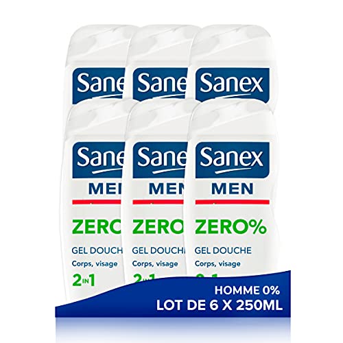 Sanex Gel de ducha Men Cero para pieles normales 250 ml – Lote de 1