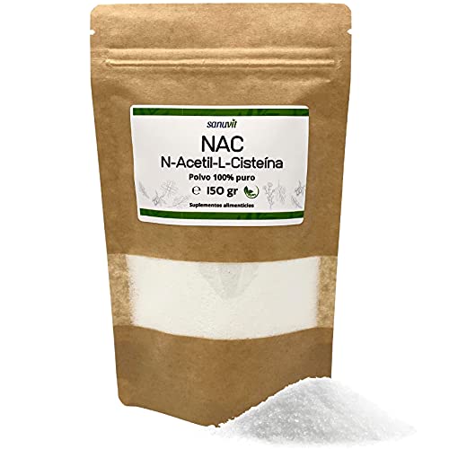 Sanuvit® - Polvo NAC | 150 g por bolsa | Suministro de 6 meses | N-acetil-L-cisteína | Alta biodisponibilidad y tolerancia | Vegano