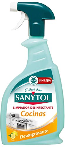 Sanytol - Limpiador Desinfectante Desengrasante Cocinas, Elimina Bacterias, Hongos Y Virus Sin Lejía, Perfume Limón, Aloe Vera, 750 Mililitro