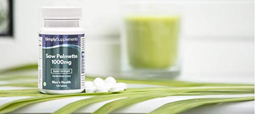 Saw Palmetto 1000mg - ¡Bote para 2 meses! - Apto para veganos - 120 Comprimidos - SimplySupplements