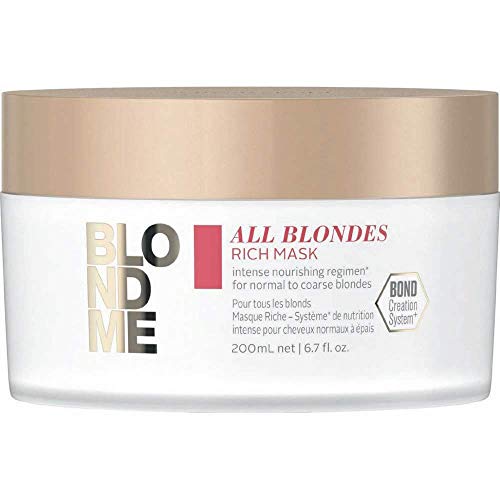 Schwarzkopf Blondme Keratin Restore All Blondes Rich Mascarilla 200ML, Único, Estándar