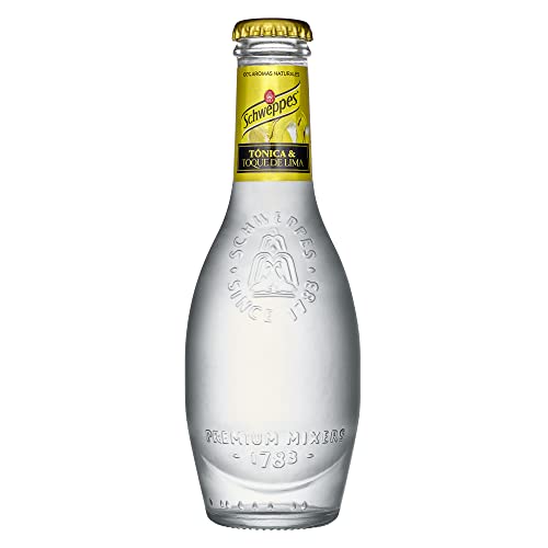 Schweppes Selection Tónica con un toque de Lima, Bebida Refrescante - Vidrio, Pack 4x20cl