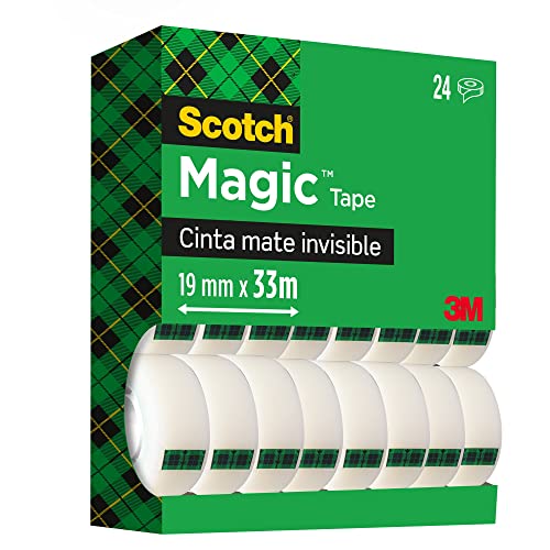 Scotch Magic - cinta adhesiva, 19 mm x 33 m (24 unidades)