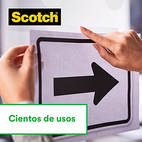 Scotch Magic Cinta Adhesiva Invisible - 2 Rollos de 19mm x 7,5m + 1 GRATIS - Cinta Adhesiva de Uso General para Reparación, Etiquetado y Sellado de Paquetes y Documentos