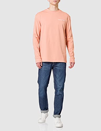 Scotch & Soda Organic Cotton-Jersey Longsleeve tee with Chest Print Camiseta, Pink Horizon 4230, XL para Hombre