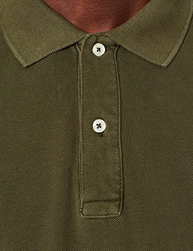 Scotch & Soda Organic Garment Dye Polo Camisa, Military 0360, S para Hombre