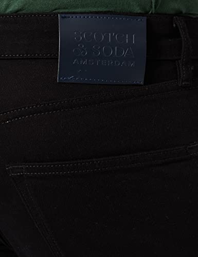 Scotch & Soda Ralston Essentials-Regular Slim Fit-Algodón orgánico Jeans, Stay Black 1362, 34W x 36L para Hombre