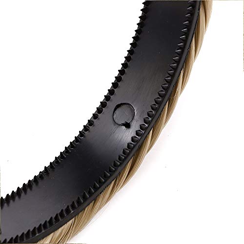 SEGO Extensiones de Cabello Diademas Trenzadas Elásticas Mujer Pelo Sintético Se Ve Natural Accesorios Fishtail Braided Hair Headband Head Hoop [Rubio Ceniza]