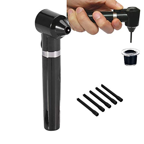 【𝐒𝐞𝐦𝐚𝐧𝐚 𝐒𝐚𝐧𝐭𝐚】 Mezclador eléctrico del pigmento del tatuaje, accesorio de la licuadora de la tinta de 2 colores con 5 palillos de mezcla(negro)