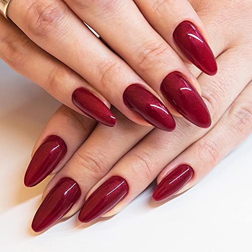 Semilac - Esmalte de uñas de gel de larga duración y fácil de aplicar, perfecto para usar en casa y para manicura y pedicura profesional, esmalte de uñas de gel, 7 ml, color rojo perlado (070)