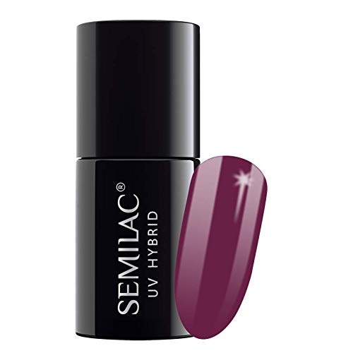 Semilac Esmalte de uñas de gel de larga duración y fácil de aplicar, perfecto para uso en casa y manicura y pedicura profesional, 7 ml, 012 Pink Cherry