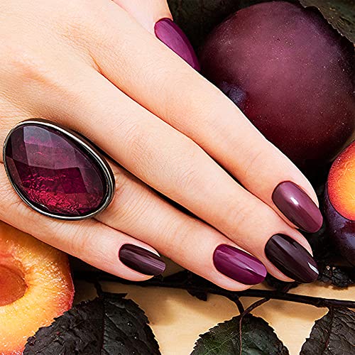 Semilac Esmalte de uñas de gel de larga duración y fácil de aplicar, perfecto para uso en casa y manicura y pedicura profesional, 7 ml, 099 Dark Purple Wine