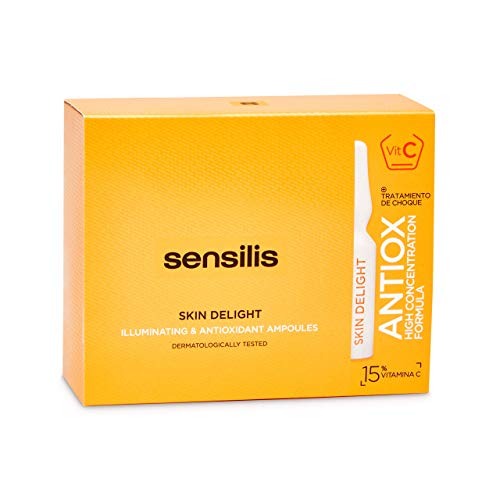 Sensilis Skin Delight - Ampollas iluminadoras con Vit C, Antioxidantes y Revitalizantes - 15 x 1,5 ml