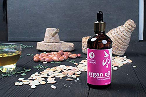 Serum facial de aceite de argán y aceite de semillas de higo chumbo de Fatima’s Garden - 100% orgánico, humectante antiedad, prensado en frío, virgen, vegano y no testado en animales-100ml