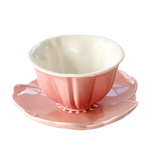 SHUTING2020 Tazas De Café Copa Creativa Cerámica Cerámica Cerámica Taza de café Set de la Tarde Té fragante té Negro Taza Taza Taza Tazas De Desayuno (Capacity : 51-100ML, Color : Pink)