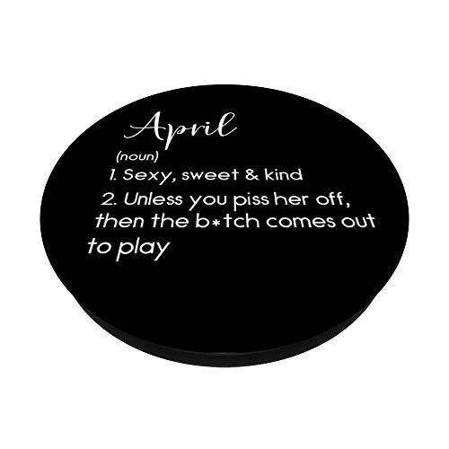 Significado del nombre de abril - Definición personalizada divertida PopSockets PopGrip Intercambiable