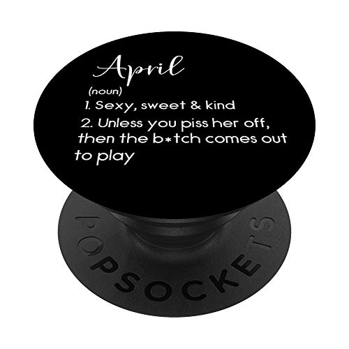 Significado del nombre de abril - Definición personalizada divertida PopSockets PopGrip Intercambiable