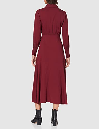 Sisley Dress 4PER5VHY6 Vestido, Red Wine 129, 50 para Mujer