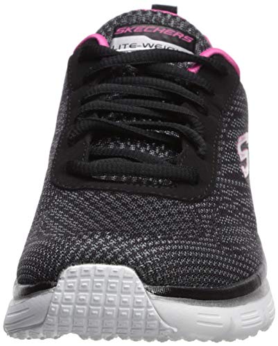 Skechers Fashion Fit Bold Boundaries, Zapatillas para Correr Mujer, Black/Hot Pink, 38 EU