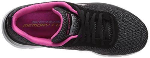 Skechers Fashion Fit Bold Boundaries, Zapatillas para Correr Mujer, Black/Hot Pink, 38 EU