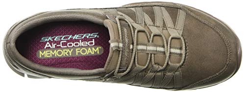 Skechers Gratis-Fine Taste, Zapatillas sin Cordones Mujer, Negro (DKTP Black Microleather/Trim), 38.5 EU