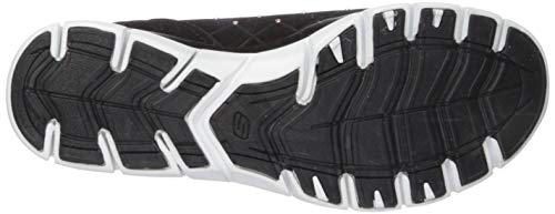 Skechers Gratis-High-Class, Zapatillas sin Cordones Mujer, Negro (BKRG Black Trubuck/Durabuck/Mesh/Rose Gold Trim), 36 EU