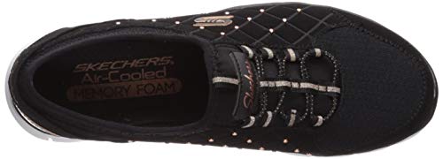 Skechers Gratis-High-Class, Zapatillas sin Cordones Mujer, Negro (BKRG Black Trubuck/Durabuck/Mesh/Rose Gold Trim), 36 EU