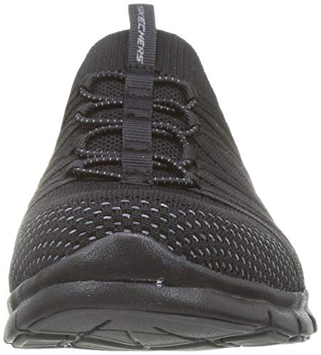 Skechers Gratis, Zapatillas Mujer, Black Mesh Stretch Fit, 35.5 EU