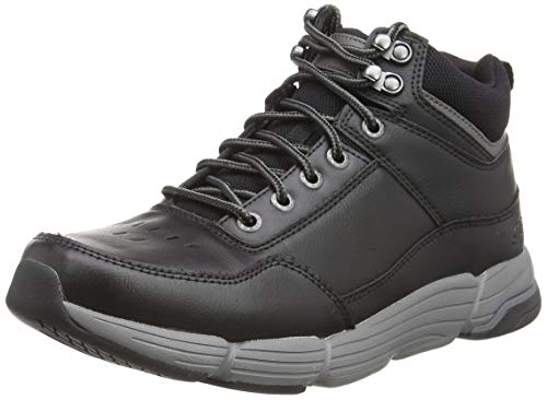 Skechers Metco-Boles, Botas Clasicas Hombre, Black Leather Black, 41 EU