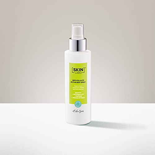 SkinLabo - Spray anticelulítico súper reductor. Fuerte crema anticelulítica en spray con acción adelgazante, drenante y reafirmante. 150 ml