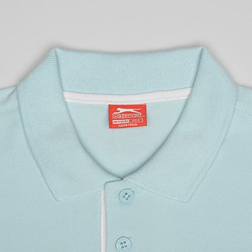 Slazenger Niños Plain Camiseta Polo Azul Claro 9-10 años