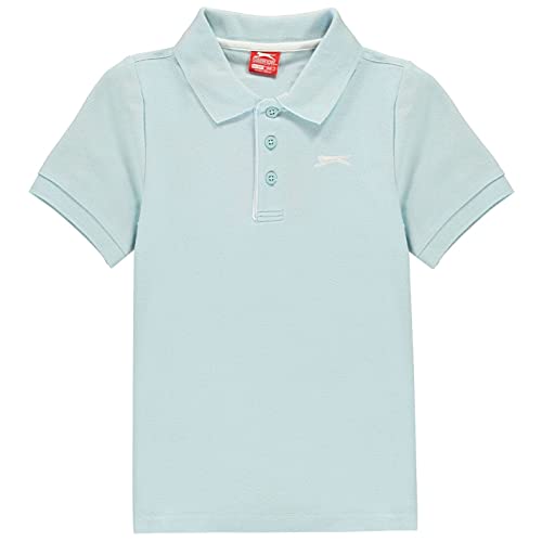 Slazenger Niños Plain Camiseta Polo Azul Claro 9-10 años