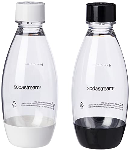 sodastream 3000047 - Lote de 2 Botellas para máquina de Bebidas gaseosas (0,5 L), Color Blanco y Negro