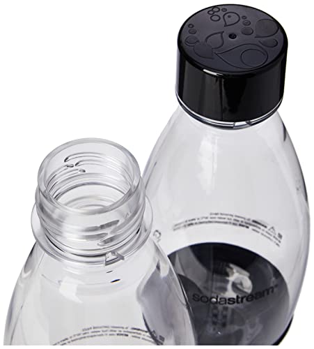 sodastream 3000047 - Lote de 2 Botellas para máquina de Bebidas gaseosas (0,5 L), Color Blanco y Negro