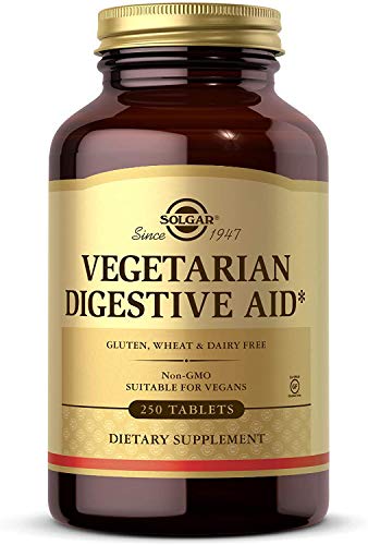 Solgar - Vegan Enzimas Digestivas, Sabor Menta Natural, 250 Comprimidos masticables