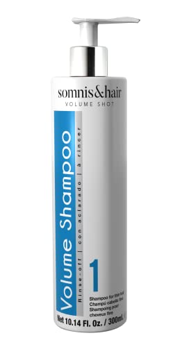 somnis&hair by abril et nature Volume Shampoo 300ml. Champú Cabellos Finos. Incrementa el Volumen y la fibra capilar. Producto vegano 100% Natural.