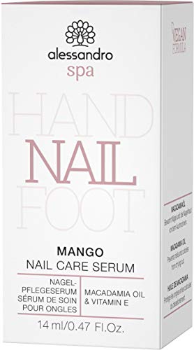 Spa Mango Nail Serum – Cuidado de cutículas/suero de cutículas con aceite de macadamia, para cutículas secas y agrietadas, 14 ml