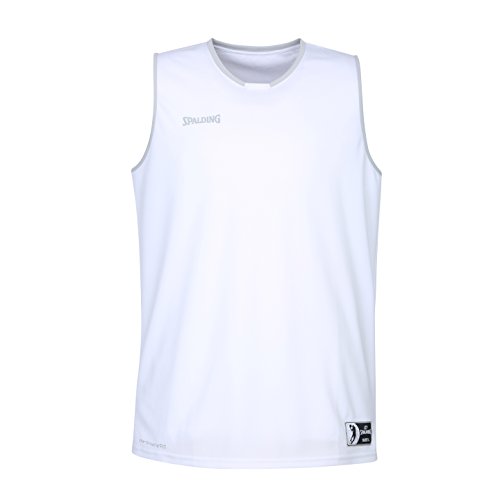 Spalding Move Tank Top White/Silver Grey S Camiseta, Unisex Adulto, Blanco/Plata