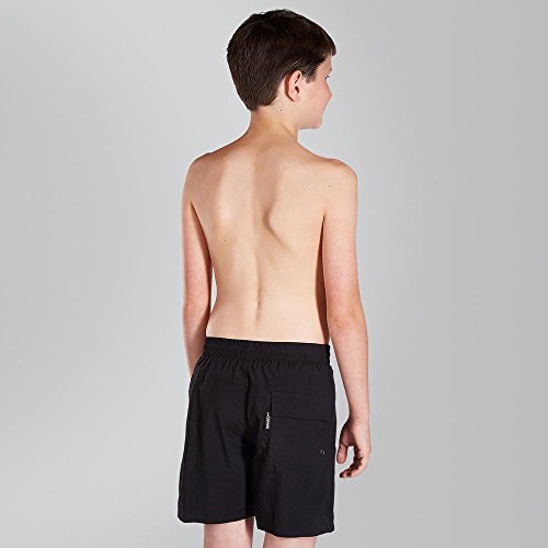 Speedo Solid Leisure de 15" Pantalones Cortos, Junior Boys, Negra, XS