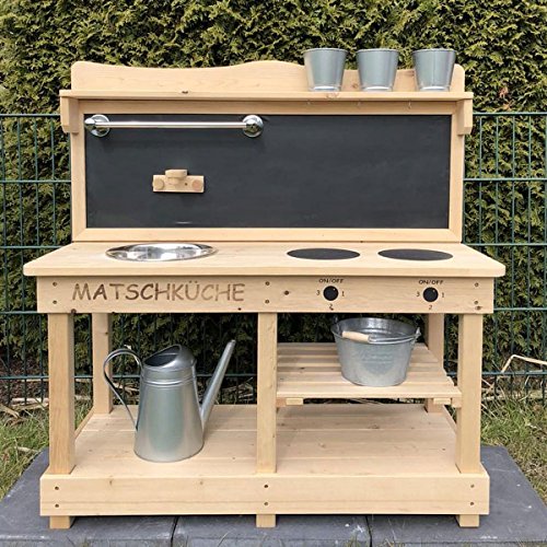 SUN - Cocina de Barro para Exterior de Madera para niños