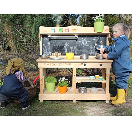 SUN - Cocina de Barro para Exterior de Madera para niños